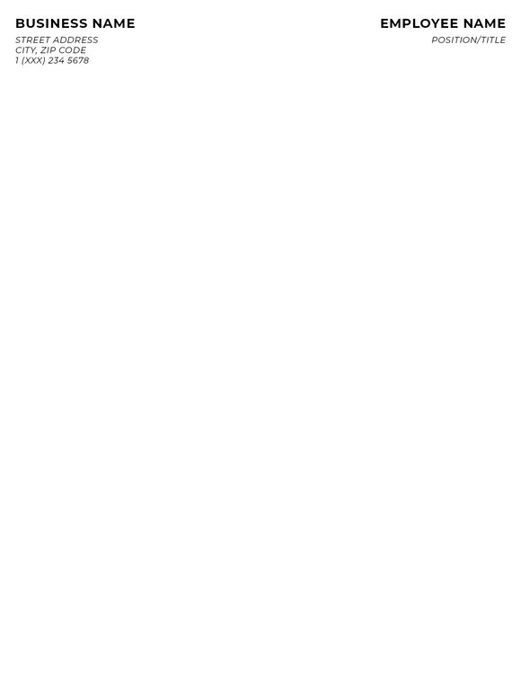 Letterheads - Simple